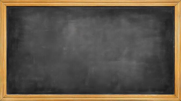 Blank Blackboard with Wooden Frame Ready for Text, Graphics, and Creative Messaging in Education or Business photo