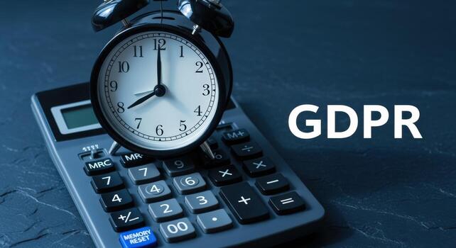 Deadline for Financial Compliance Clock and Calculator Symbolizing Regulatory Urgency and Preparation for Legislation photo