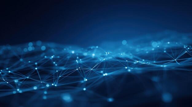 Abstract Plexus Background with Connected Lines and Dots, Technological Futuristic Digital Network, Visualization photo