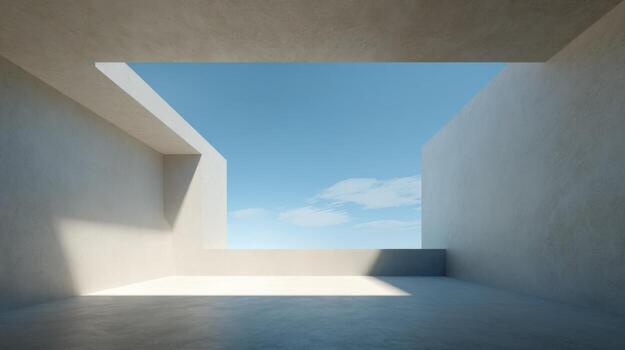 Minimalist Architecture Featuring Open Sky, Natural Light, and Clean Lines for Modern Design Concepts photo