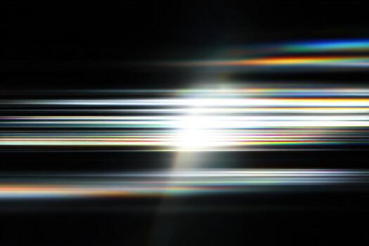 Dynamic Abstract Light Streaks on Black Background - Modern and Futuristic Design Element photo