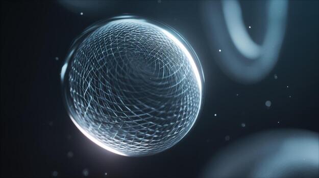 Abstract Sphere with Intricate Patterns and Soft Lighting for Modern Design Concepts and Visualizations photo