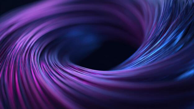 Abstract Swirl of Purple and Blue Fibers Creating a Mesmerizing Visual Effect photo