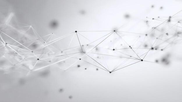 resumen red conexión estructura con nodos y líneas en un limpiar blanco antecedentes foto