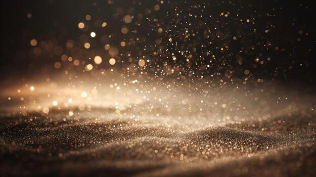 Abstract Glittering Particles Background with Sparkling Light Effects for Festive Celebrations and Designs photo