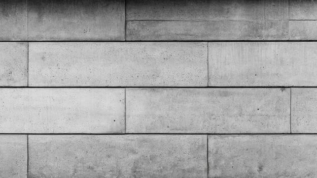 Gray Concrete Blocks Wall Background, Modern Architecture and Design, Minimalist Style for Construction and Texture photo