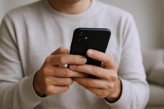 Man Using Smartphone Mobile Communication, Internet Connection, Digital Lifestyle, Online Business, Social Media Networking photo