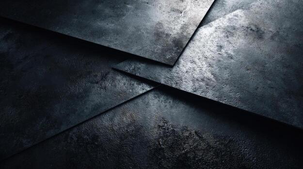 Abstract Metallic Texture Geometric Plates with Industrial Look, Perfect for Backgrounds and Design Elements photo
