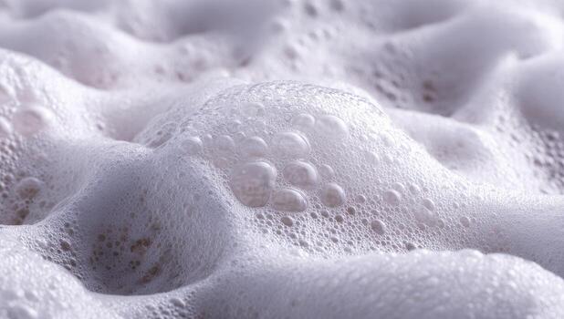 A close up of a foam bath with bubbles photo