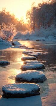 A river with steps in it photo