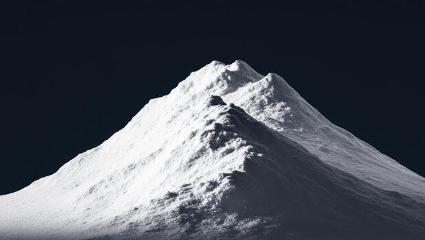 A mountain is shown in white against a dark background photo