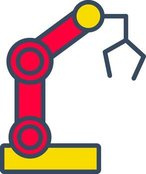 Robot Arm internet automation machine factory vector