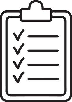 Clipboard with checklist and checkmarks icon for tasks and to do lists vector