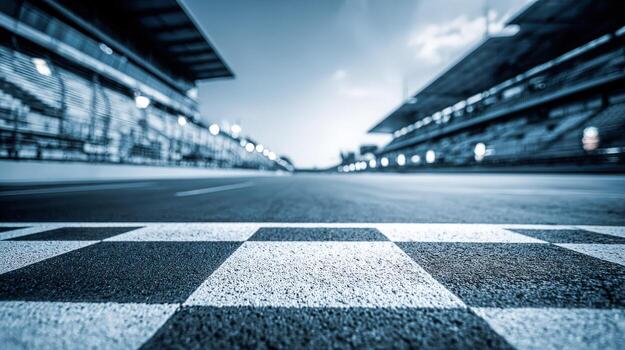 carrera pista terminar línea perspectiva un simbólico representación de victoria y logro foto