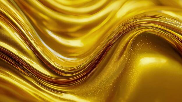 Luxurious Golden Waves Abstract Metallic Texture for Premium Designs and Backgrounds with Elegant Flow photo