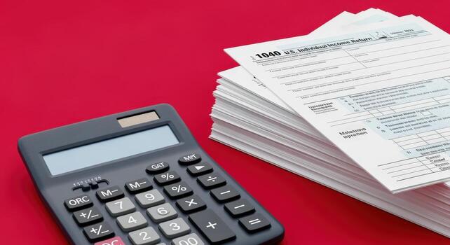 Tax preparation desk