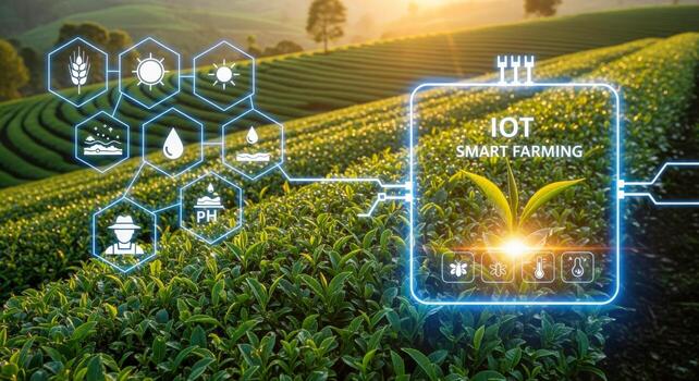 Smart Farming Technology Integration in Agriculture IOT and Sustainable Solutions for Crop Monitoring and Optimized Yield photo