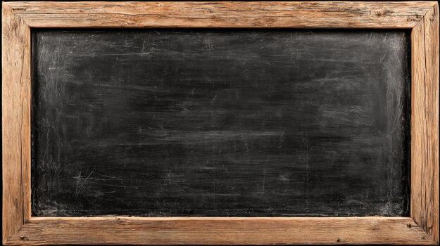 Rustic Chalkboard with Wooden Frame, Ready for Text or Design, Perfect for Backgrounds or Mockups photo