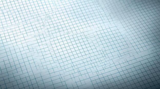 Close-up of a graph paper sheet, showing grid lines ideal for technical drawing and architectural plans photo