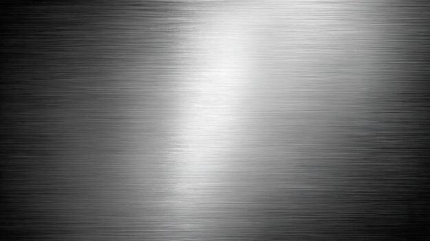 Brushed Metal Texture Background with Horizontal Lines and Silver Highlight for Industrial Design Applications photo