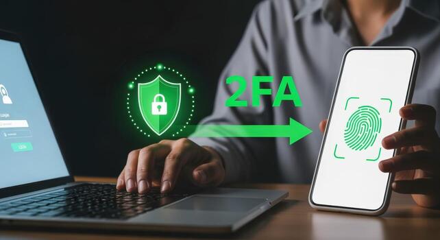Enhancing Digital Security Two-Factor Authentication Process on Smartphone and Laptop for Secure Online Access photo
