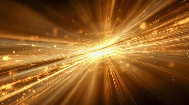 Dynamic Golden Light Streaks Abstract Background - Energy, Movement, and Futuristic Design Concept photo
