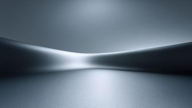 Abstract Modern Metallic Curve Background with Soft Lighting and Reflection for Product Presentation photo