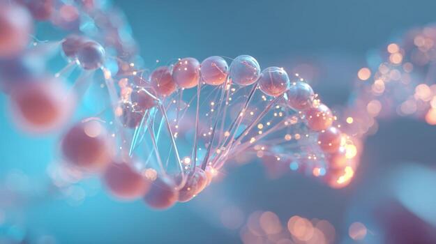 resumen adn hélice estructura visualización con suave Encendiendo y científico estético para genético investigación foto