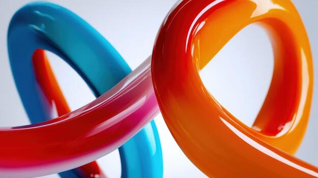 Abstract Intertwined Shapes with Vibrant Gradients Modern Design Element for Creative Projects and Visual Communication photo