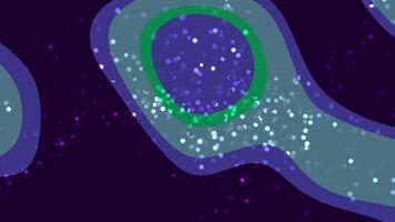 resúmenes líquido partículas resumen formas animación con vistoso bokeh partículas creando un soñador y festivo antecedentes efecto video