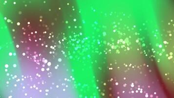 Abstracts Particles Colorful abstract background animation with shining bokeh lights and vibrant green and red diagonal gradients video