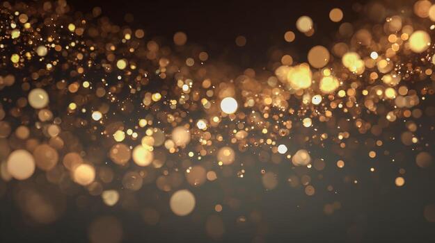 elegante dorado bokeh cubrir festivo reluciente luces antecedentes para celebraciones y diseño proyectos foto