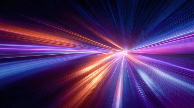 Abstract Light Streaks Background with Motion Blur in Vivid Colors for Creative Projects photo