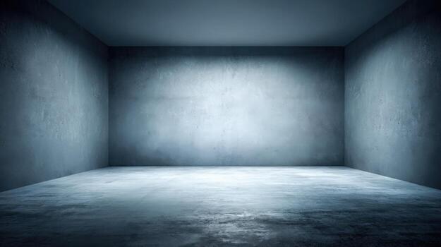 Empty Concrete Room Interior with Spotlight, Modern Architecture Background for Product Display or Presentation photo