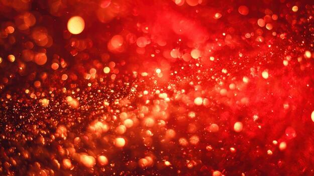 Abstract Red and Gold Glittering Bokeh Background for Festive and Luxurious Designs photo