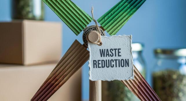 Sustainable Waste Reduction Concept Eco-Friendly Practices for a Greener Future in Packaging and Consumption Awareness photo