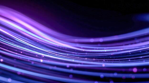 Dynamic Abstract Purple and Blue Light Trails, Data Streams, Futuristic Technology Background photo