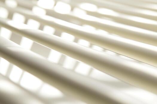 A close up of a white chair with a white background photo