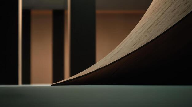 Architectural design featuring an elegant curve in a modern interior space photo