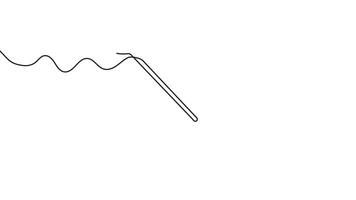 Continuous one line drawing of target with arrow 4k animation minimal style video