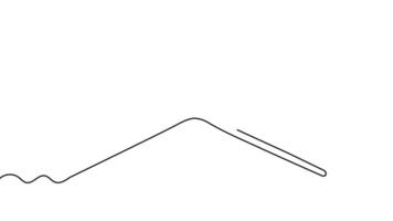 kontinuerlig linje teckning kläder galgar minimal översikt enkel 4k animering video