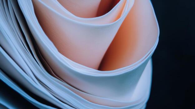 Creative paper art showcasing a delicate rose made from folded sheets photo