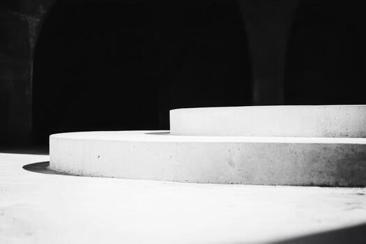 Interplay of light and shadow in a modern architectural space photo