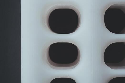 Modern architectural design featuring geometric patterns and shapes photo