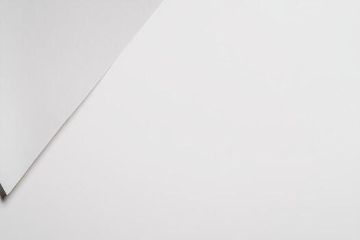 Blank white surface with textured edges showcasing minimalistic design elements photo