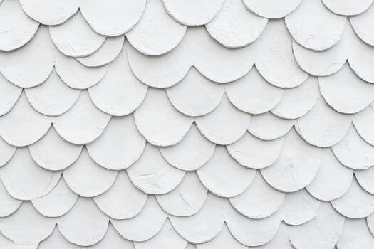 Decorative white scalloped wall texture inspired by classic architecture photo