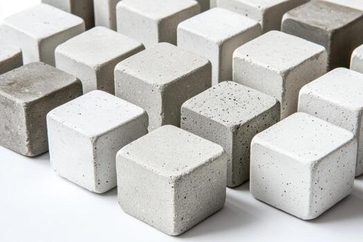 cubitos de hormigón arreglado en un modelo para diseño exploración foto