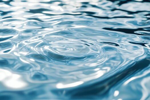 Calm water surface reflecting wave light in a serene environment photo