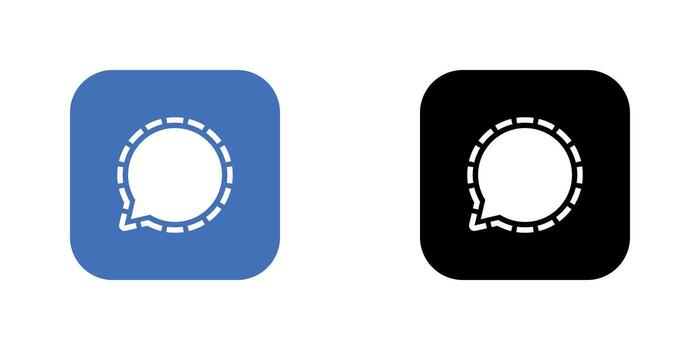 Signal Color and Black Square Logo Bundle. Signal Icon Set. vector