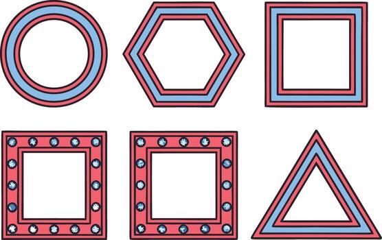 Elegant Frame Design Collection Ornamental Border and Frame Artwork Bundle Stylish Frames and Borders Illustration Set vector